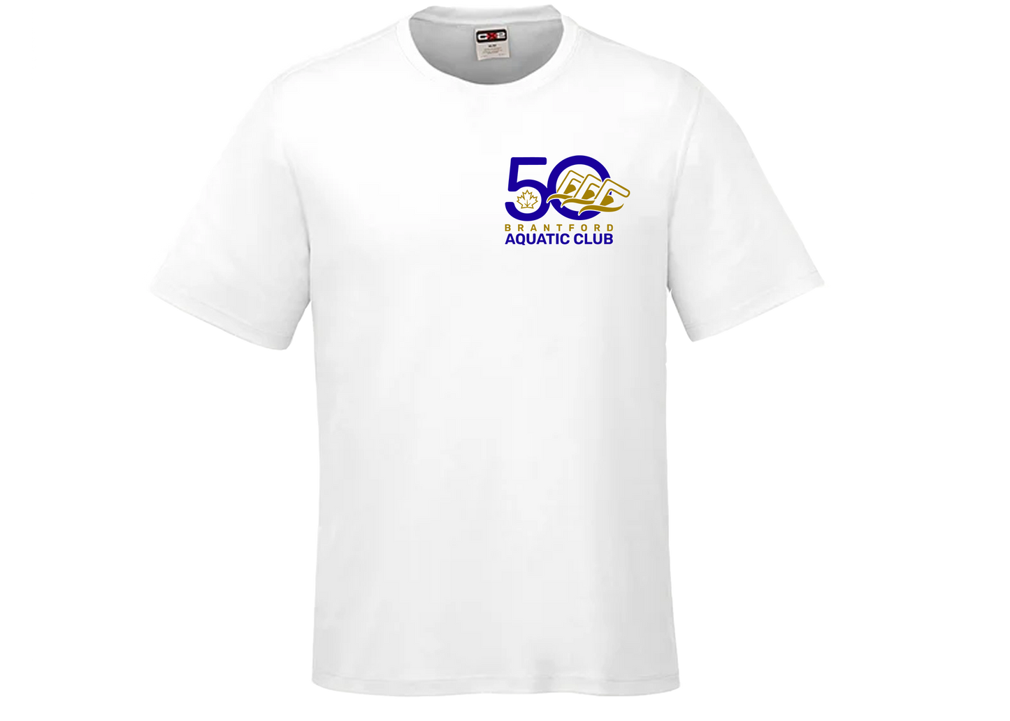 Brant Aquatic Club C/S Coast Men's White T-Shirt (For Timers)