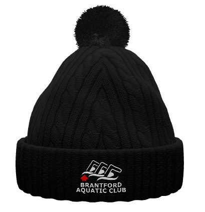 Brant Aquatic Club Knit Pom Pom Beanie Black