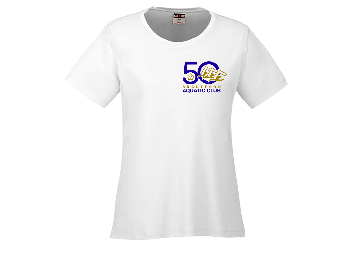 Brant Aquatic Club Coast Women's White T-Shirt (For Timers)