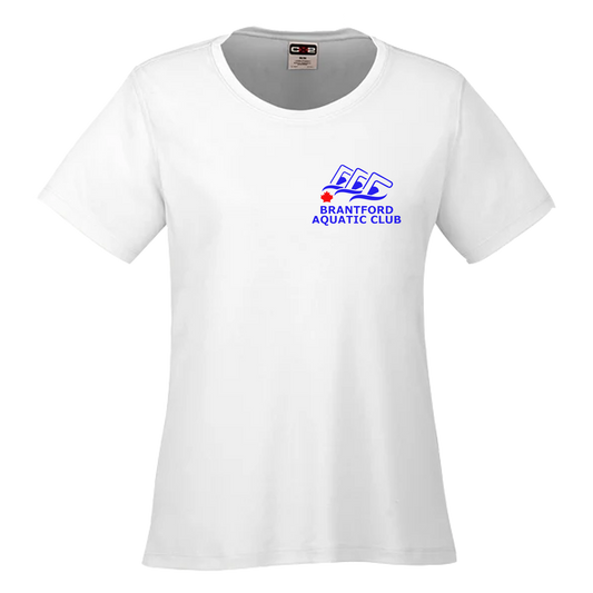 Brant Aquatic Club Coast Women's White T-Shirt (For Timers)