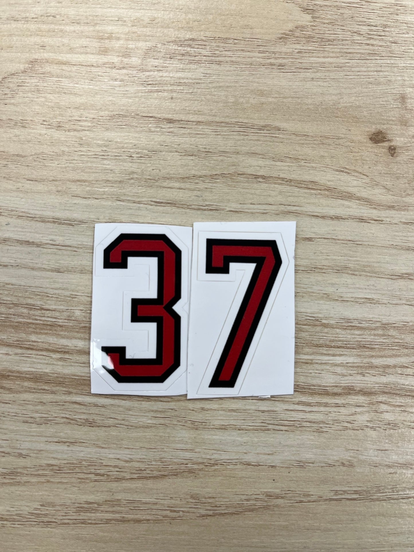 Helmet Number Stickers