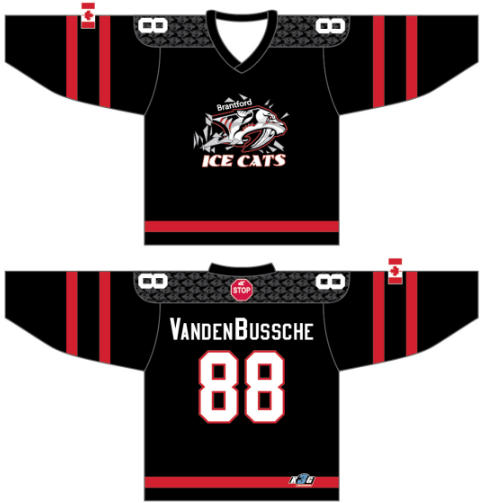 Brantford IceCats Kobe Game Jerseys
