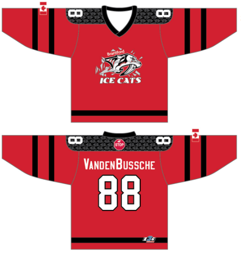 Brantford IceCats Kobe Game Jerseys