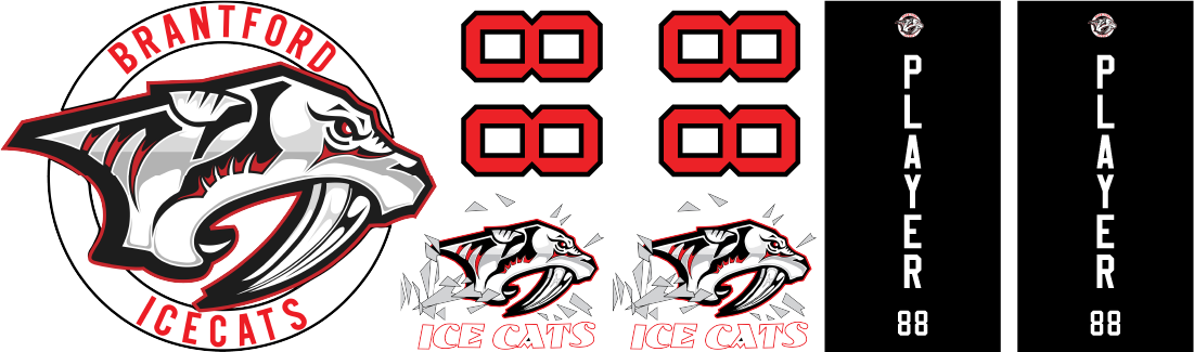 Icecats Player Sticker Set